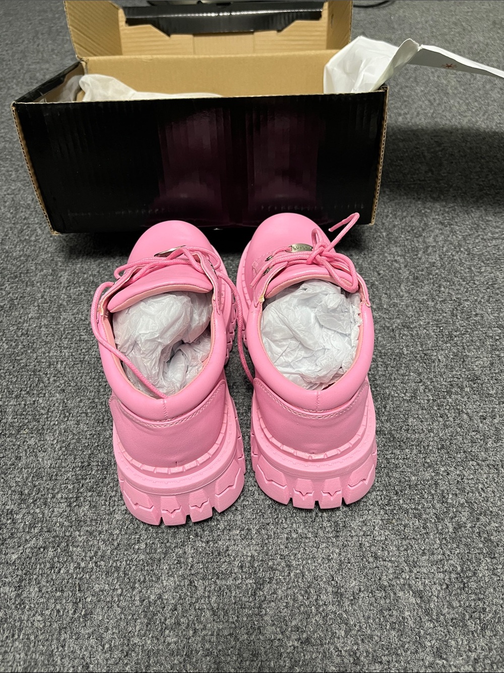 dELiA*s Pink Chunky Lace-Up Platform Boots - Picture 3 of 8